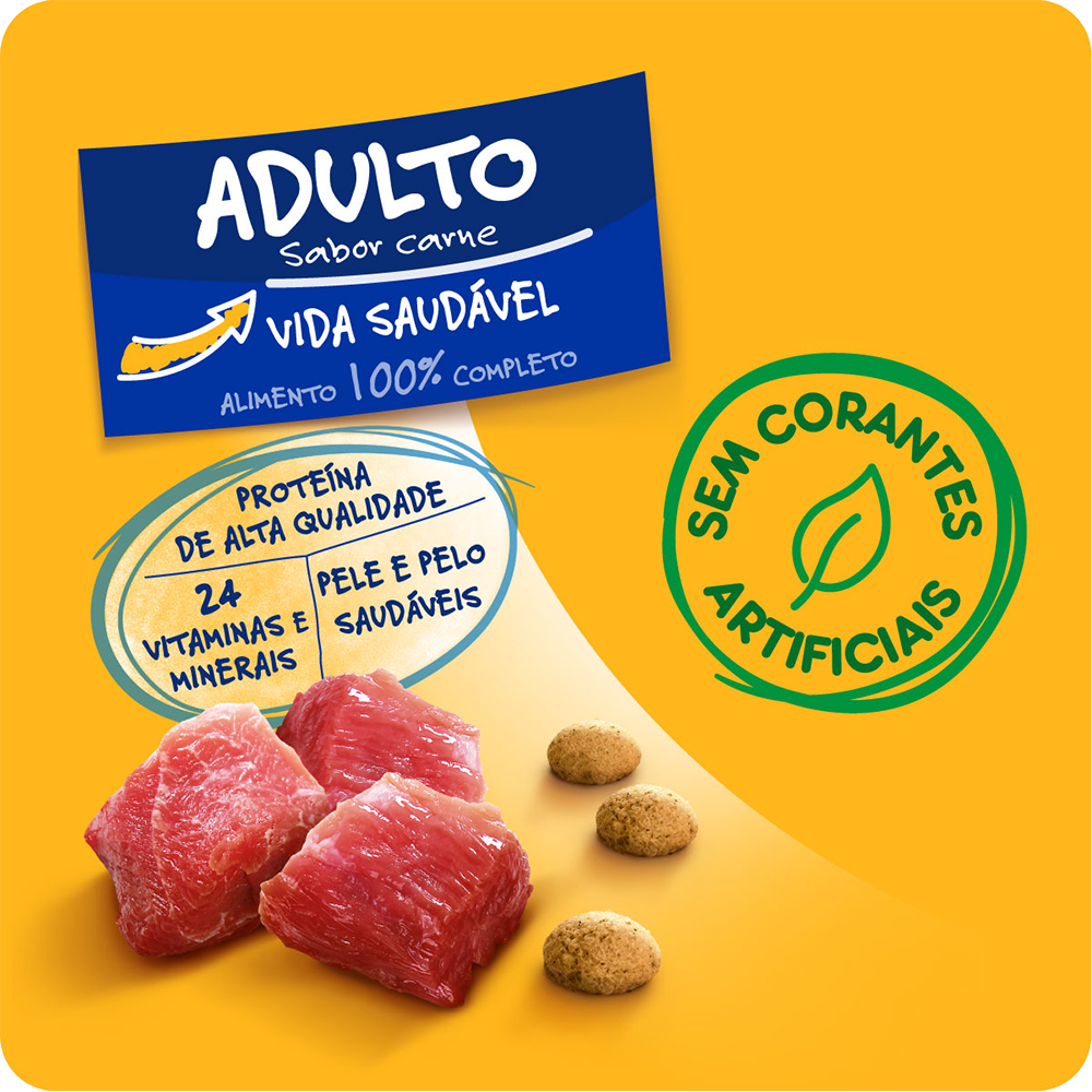 PEDIGREE® Nutrição Essencial ração seca adulto sabor carne