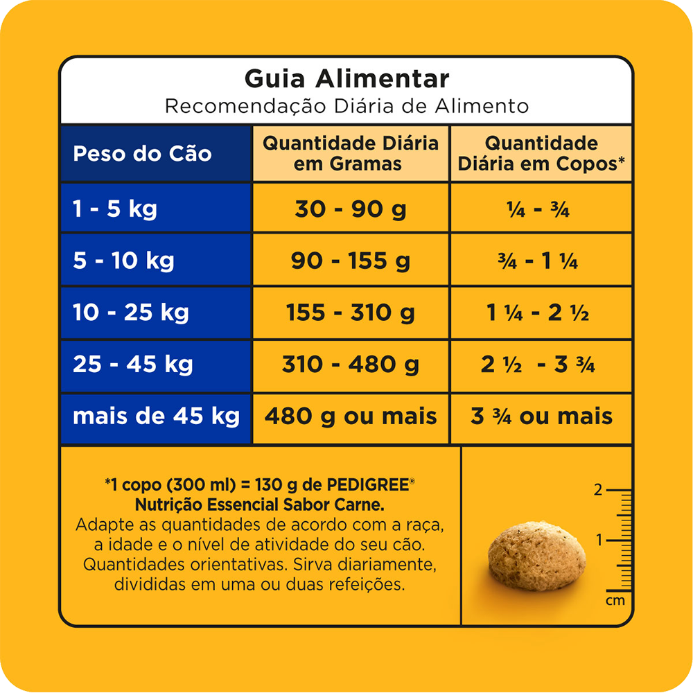 PEDIGREE® Nutrição Essencial ração seca adulto sabor carne