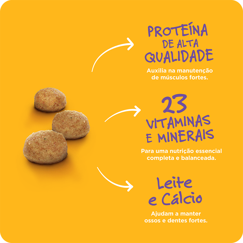 PEDIGREE® Nutrição Essencial ração seca adulto sabor carne ao leite