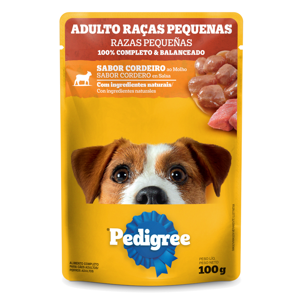 PEDIGREE® Sachê adulto raças pequenas sabor cordeiro ao molho