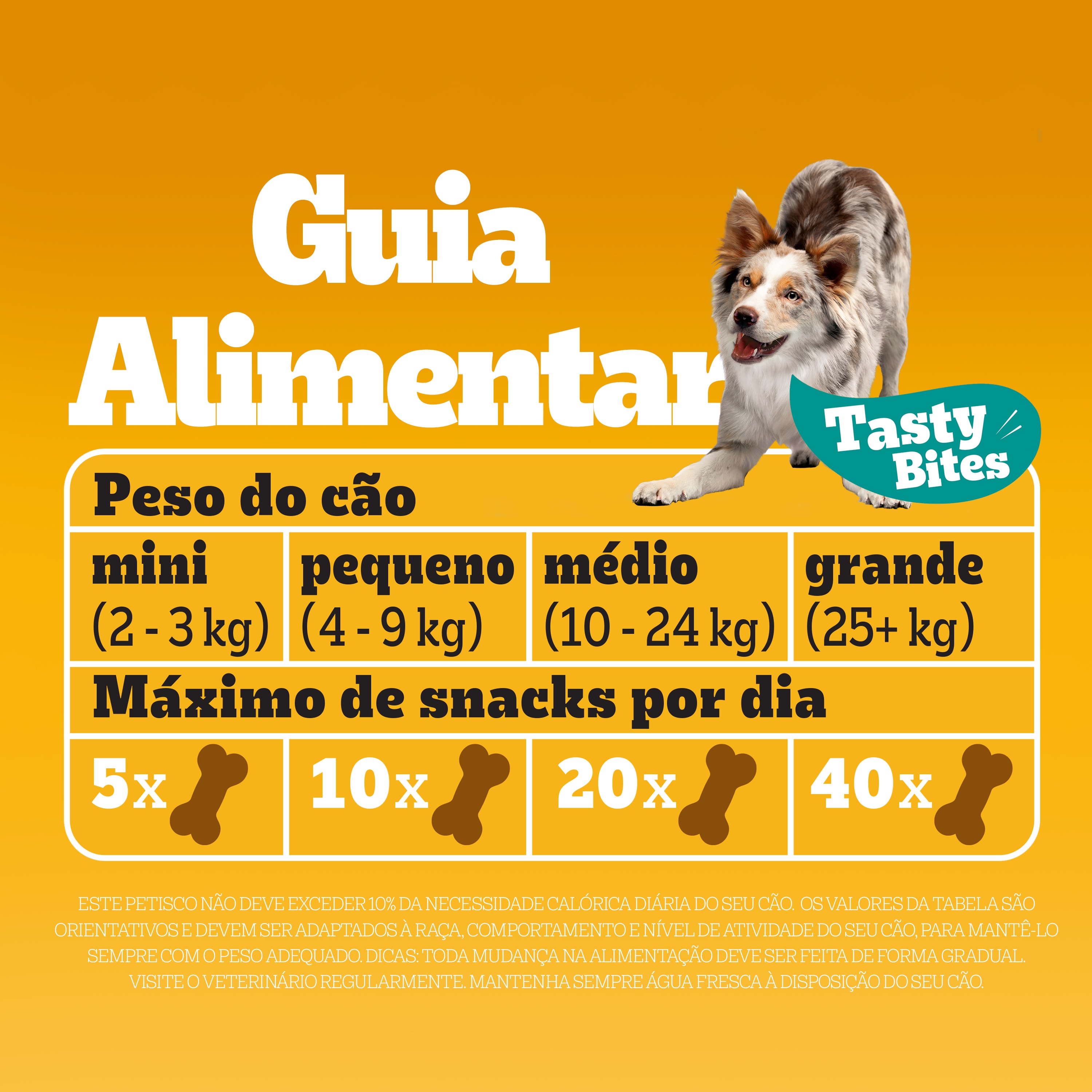 Quanto posso dar de petisco por dia para o meu cachorro