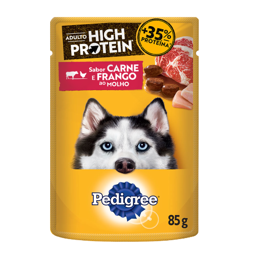 PEDIGREE® High Protein Sachê Adulto Sabor Carne E Frango Ao Molho