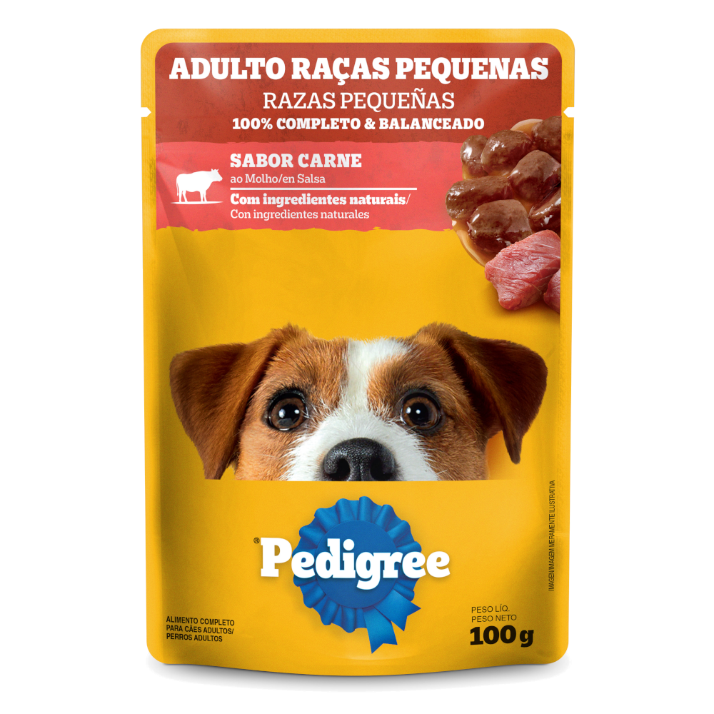 PEDIGREE® Sachê Adulto Raças pequenas Sabor Carne Ao Molho