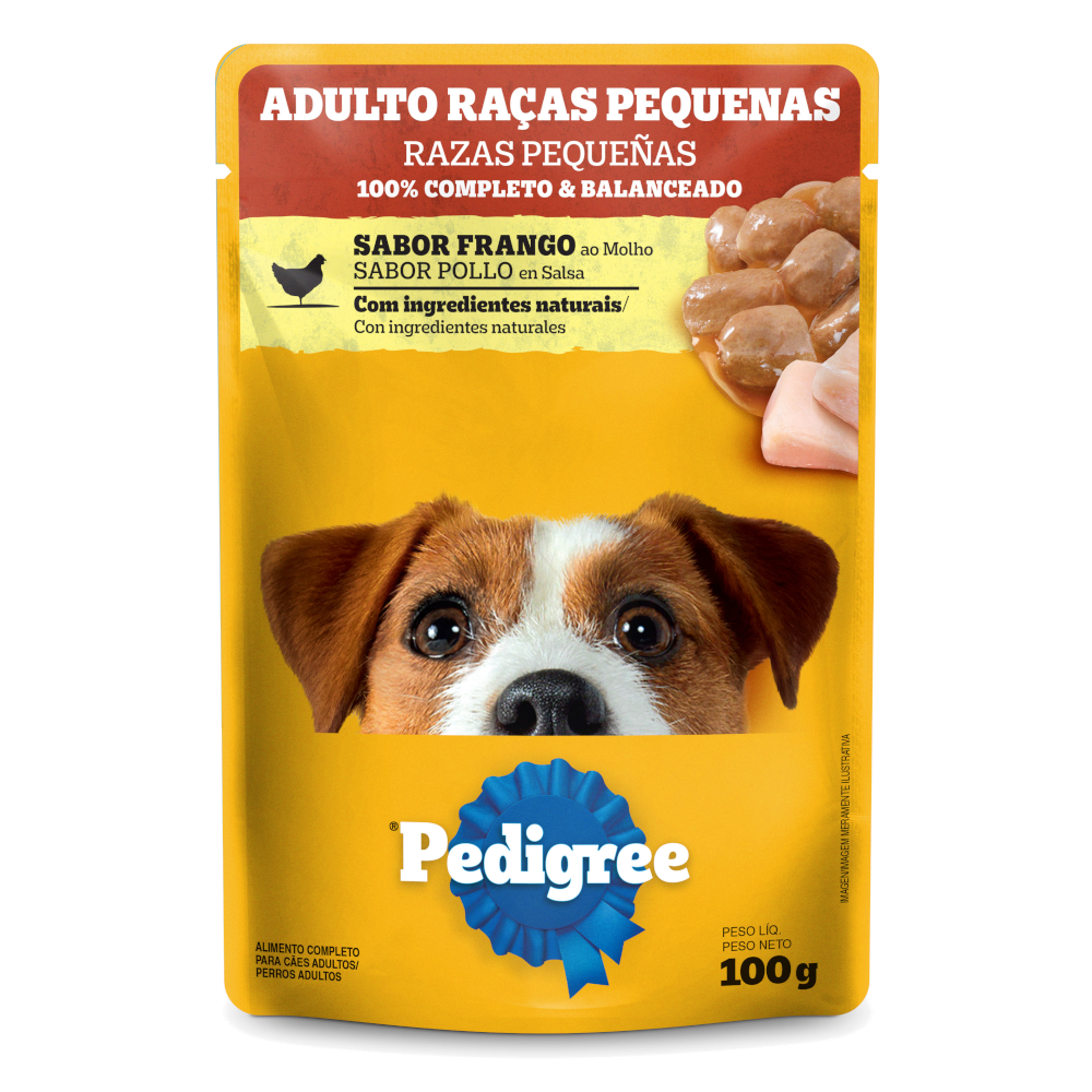PEDIGREE® Sachê Adulto Raças pequenas Sabor Frango Ao Molho