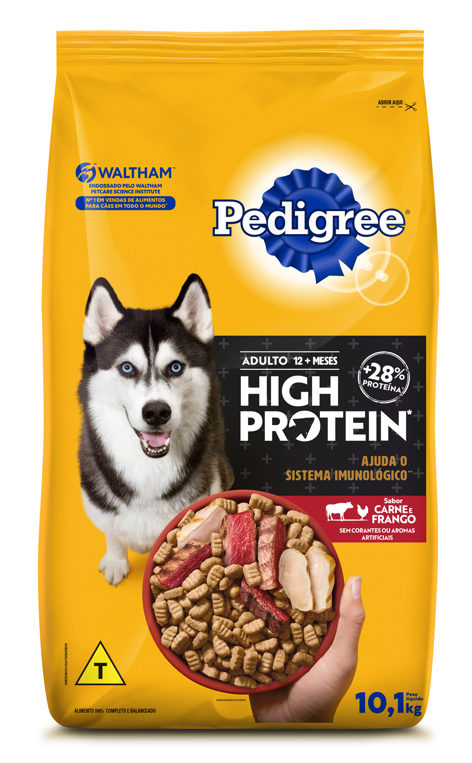 PEDIGREE® High Protein Ração Seca Adulto Sabor Carne E Frango