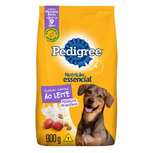 PEDIGREE® Nutrição Essencial Ração Seca Adulto Sabor Carne Ao Leite
