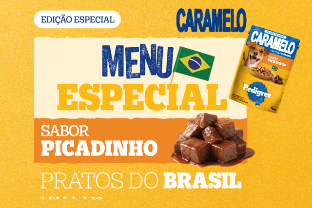 Sachê Pedigree Caramelo Pratos do Brasil sabor picadinho 70 g para cães adultos